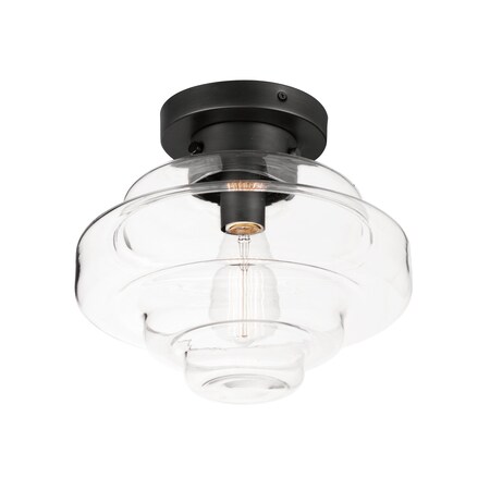 Maxim Lighting Harbor 1-Light Flush Mount 11120CLBK